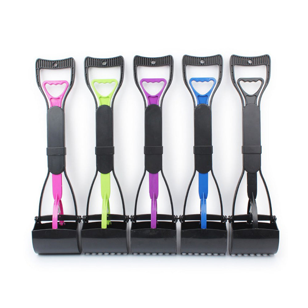Long Handle Pet Waste Picker & Clamp – No-Bend Poop Scooper for Cats & Dogs